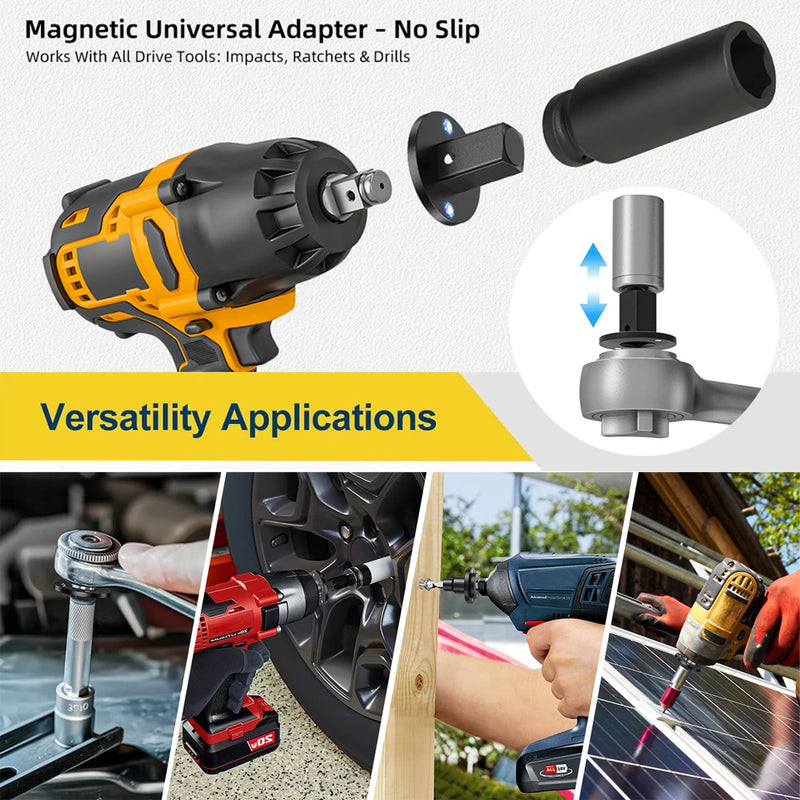 Low-Profile Impact Socket Adapter Set (4-Piece)