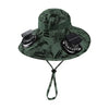 Solar-Powered Cooling Fisherman Hat with Dual Fans