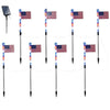 Solar-Powered American Flag Stake Lights (8-Pack)