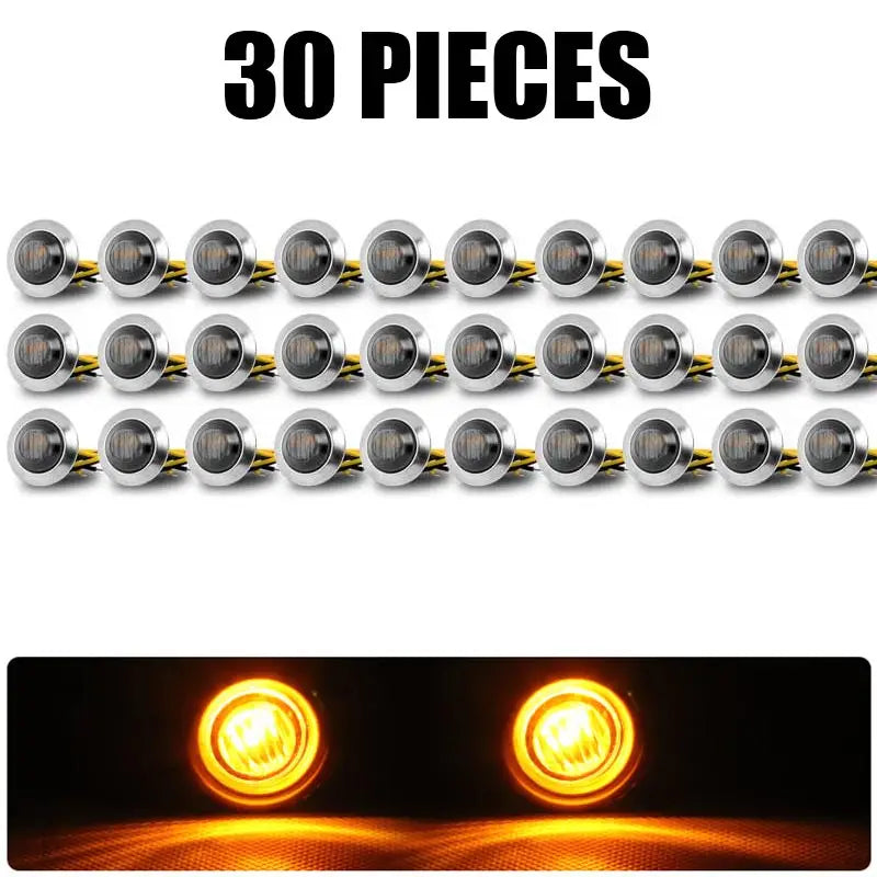 LED Side Marker Lights with Smoke Lens for Trucks, Trailers, Boats & RVs