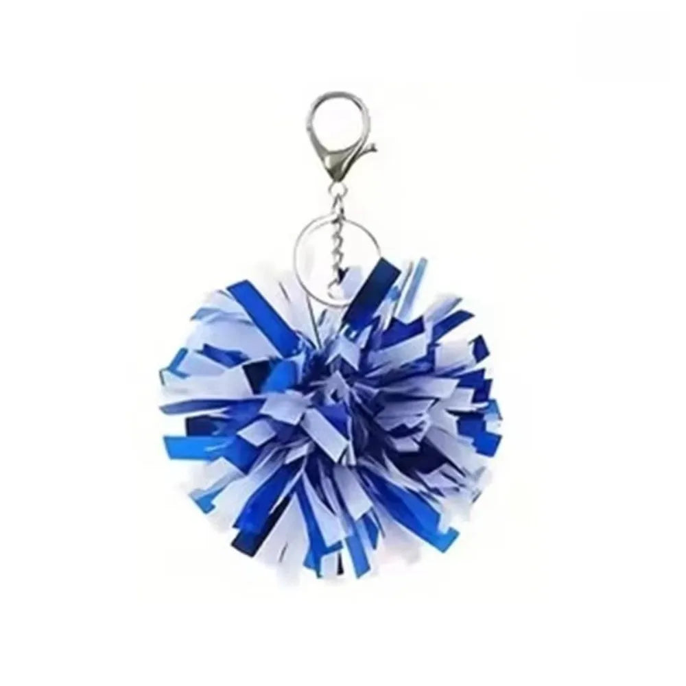 Colorful Cheerleading Pom Pom Keychain