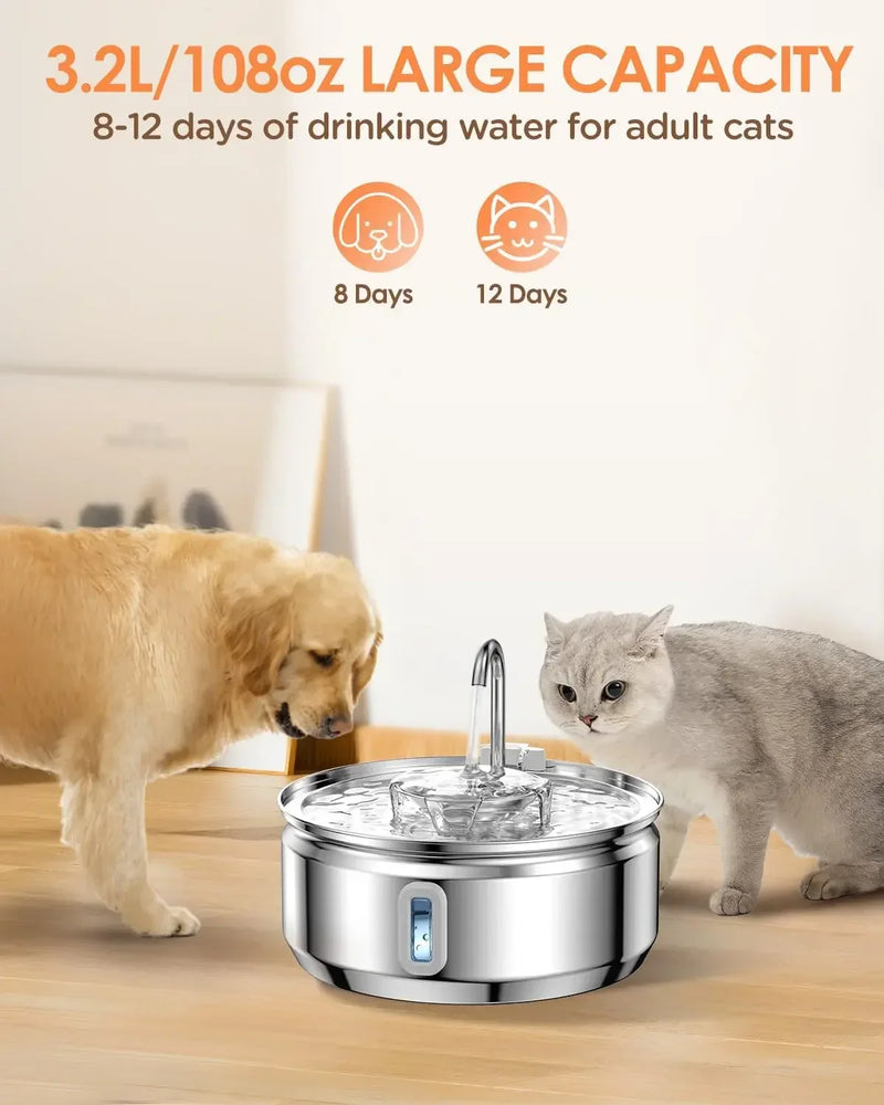 Stainless Steel Cat Water Fountain