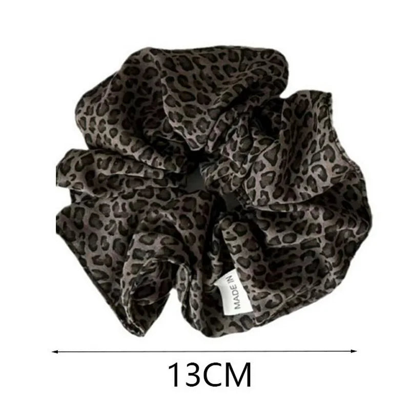 Oversized Leopard Print Scrunchie