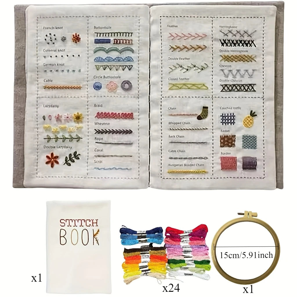 Stitch & Create: Embroidery Pattern Book for DIY Sewing Projects