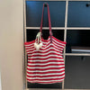 Hand-Knitted Cotton Tote Bag