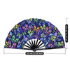 Holographic Folding Hand Fan with UV Glow Effect