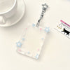 Transparent Acrylic Photocard Holder with Star Pendant Keychain