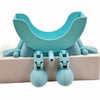 Light blue 3D sponge holder with a hanging design for kitchen sink