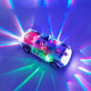 Voiture de Police Transparente avec Engrenages, Lumières et Musique