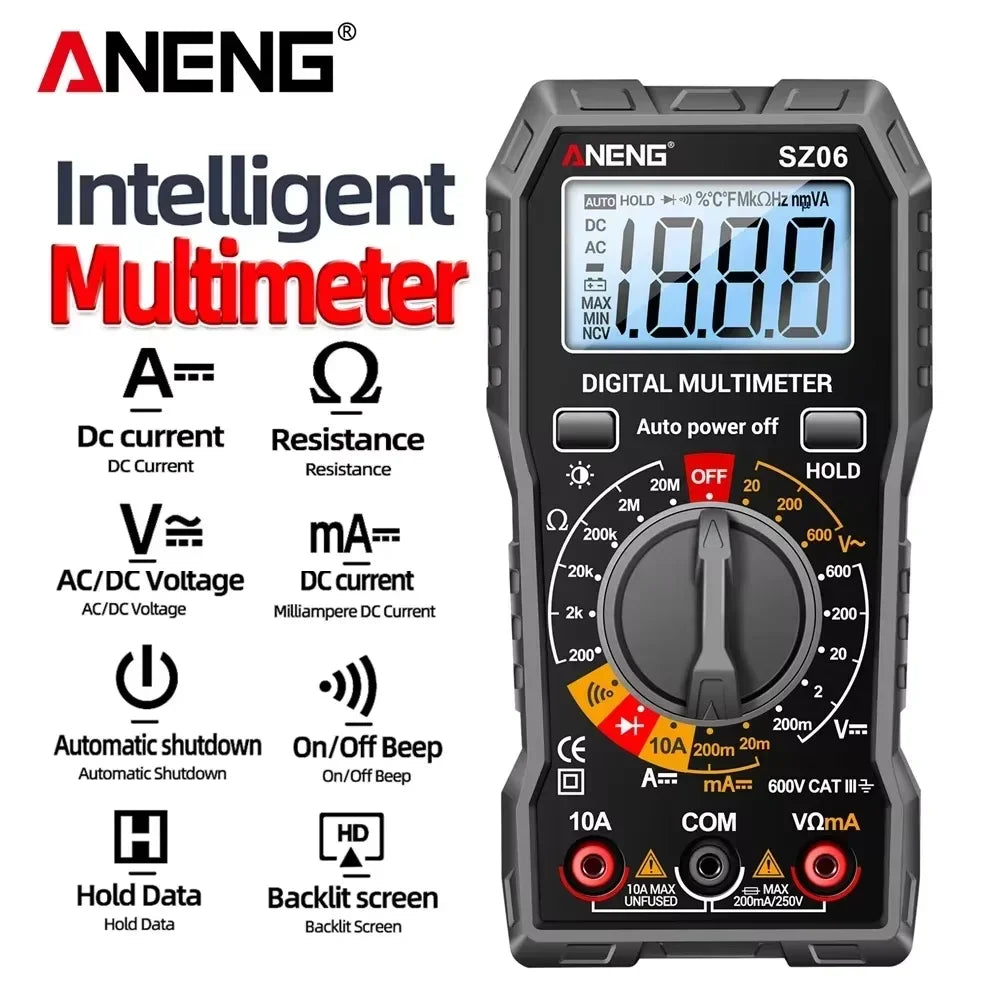 Compact Digital Multimeter with 2000-Count Accuracy for Home and Electrical Work