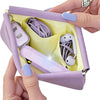 Compact PU Travel Pouch with Spring Closure