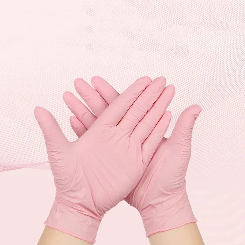 Pink Nitrile Disposable Gloves, Powder-Free