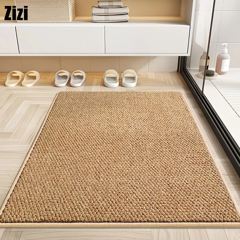Minimalist Faux Sisal Jute Rug with Anti-Slip Backing