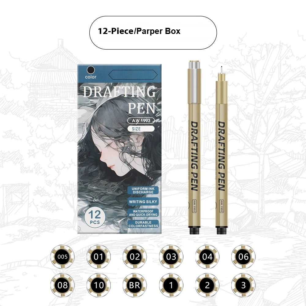 Manga Fineliner Pen Set for Sketching and Drawing