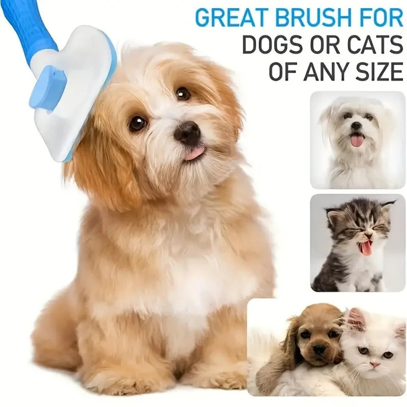 Brosse de toilettage auto-nettoyante pour animaux
