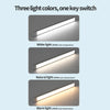 Three light colors white natural and warm light shown as LED strips
