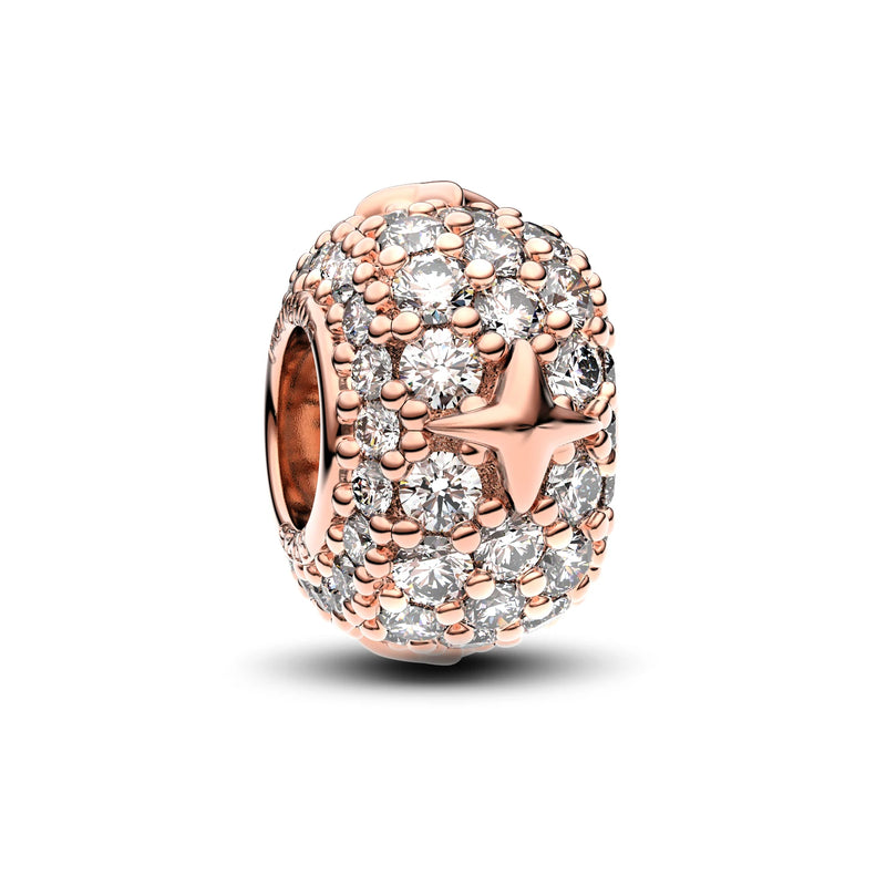 925 Sterling Silver Charm Set with Cubic Zirconia