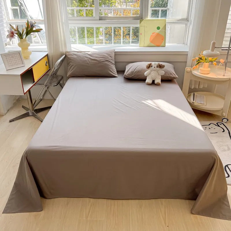 Organic Cotton Percale Bed Sheet Set with Pillowcases