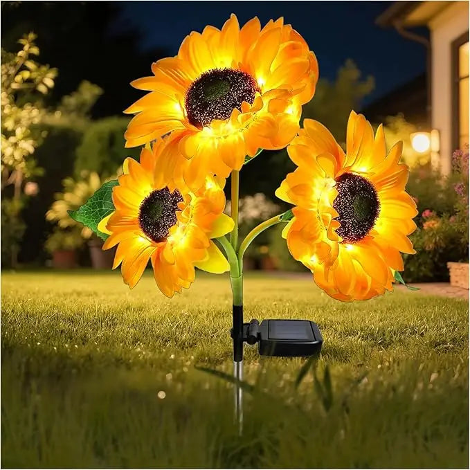 Solar Sunflower Garden Lights