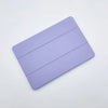 A light purple slim protective iPad case with built-in pencil holder shown from above.