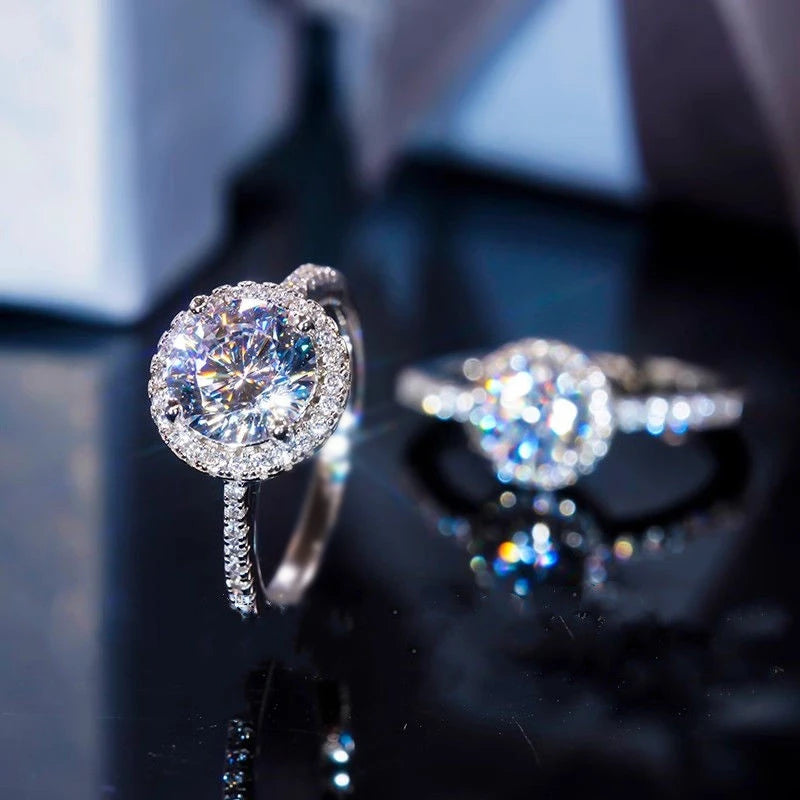 D-Color Moissanite Solitaire Ring in 925 Sterling Silver