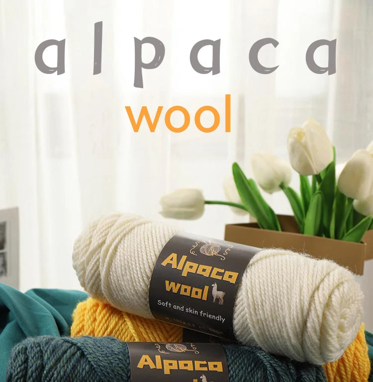 Chunky Alpaca Wool Knitting Yarn – 500g Multi-Color Set for Cozy Winter Projects