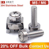 304 Stainless Steel Cage Nuts and Captive Screws for Rack Mounting (M5/M6)