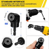 Flexible Right Angle Drill Bit Extension Set with Universal Socket Adapter