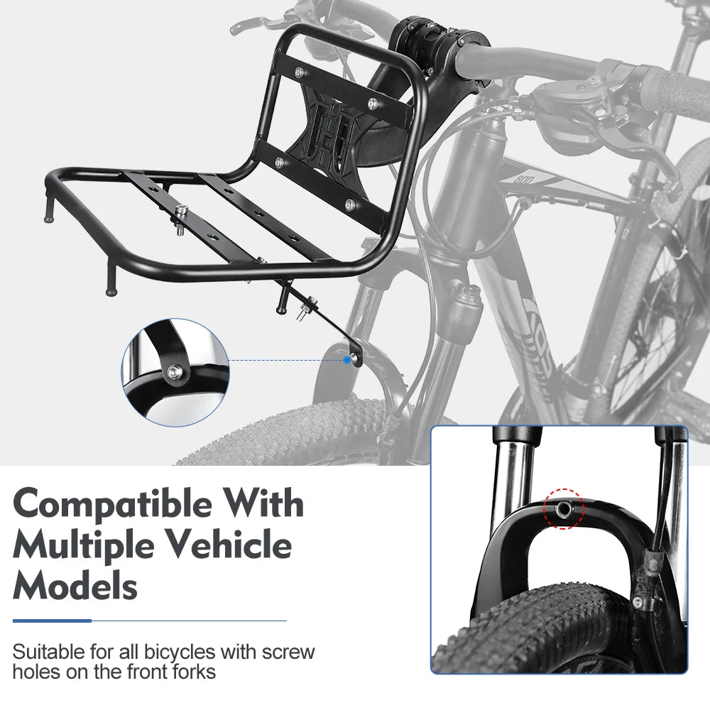 MTB Front Rack Carrier for Bicycle Panniers and Cargo