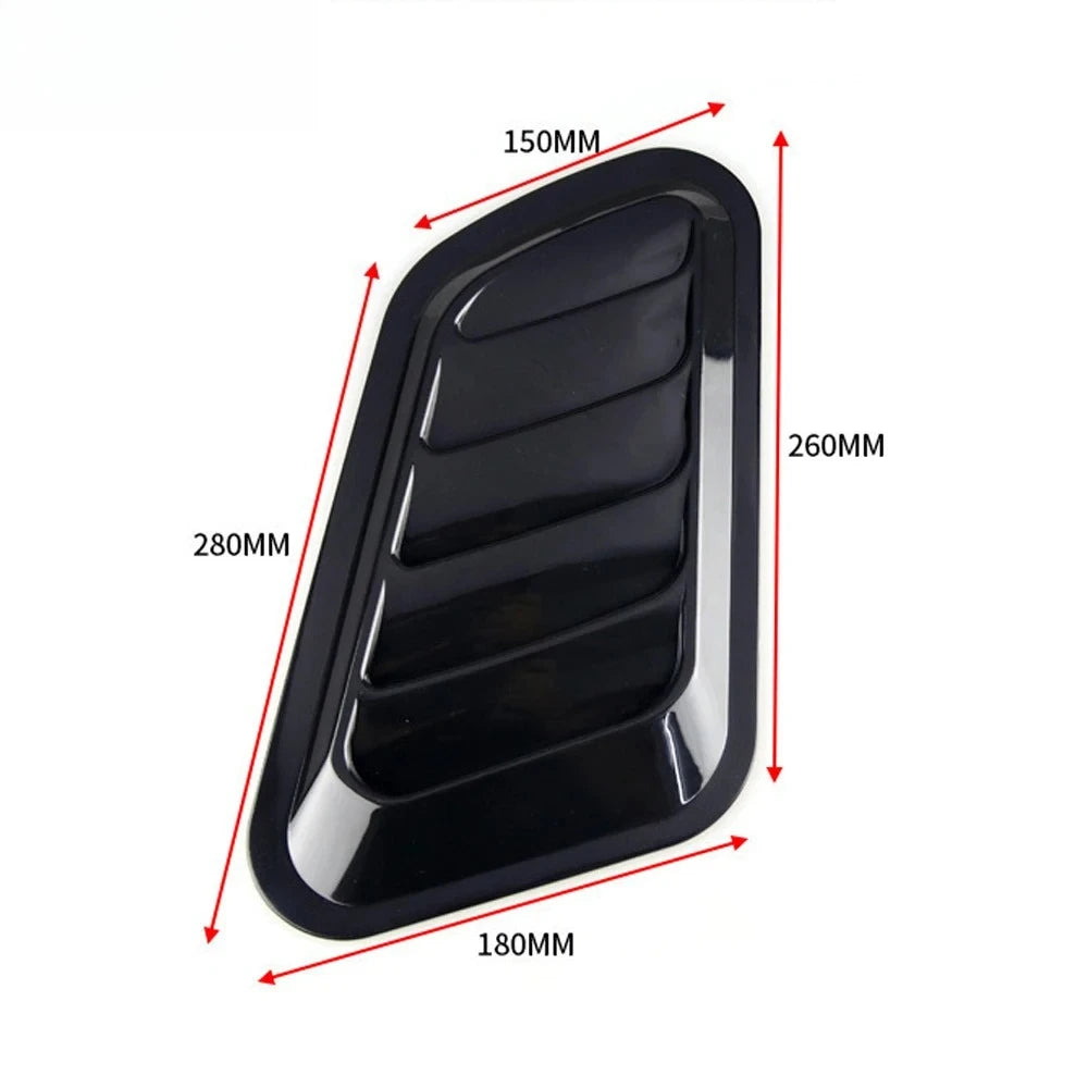 Carbon Fiber Style Car Hood Scoop Vent Covers (Pair)