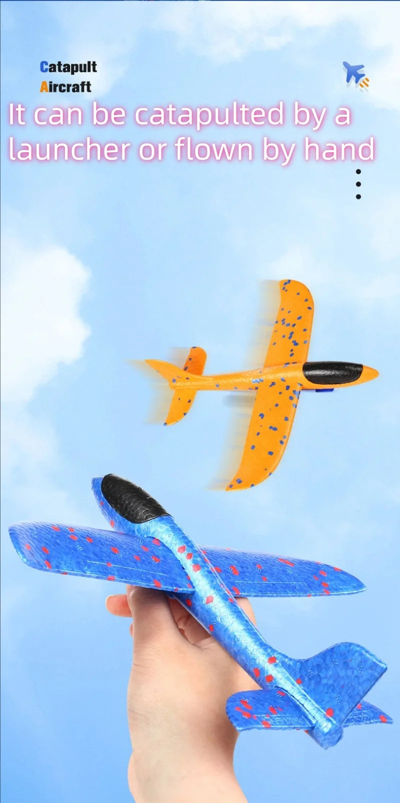 Catapult Foam Plane Launcher Glider Toy