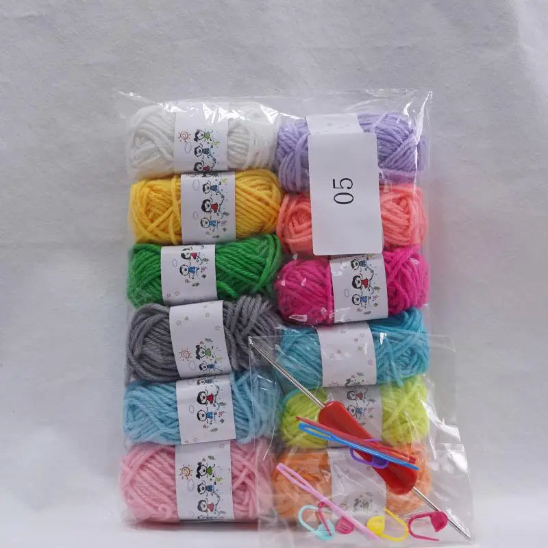 Milk Cotton Yarn Crochet Kit with Hooks & Markers