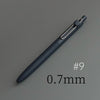 A dark blue Uni ZENTO quick-dry gel pen is shown diagonally against a gray background, with the size marked as 0.7mm.