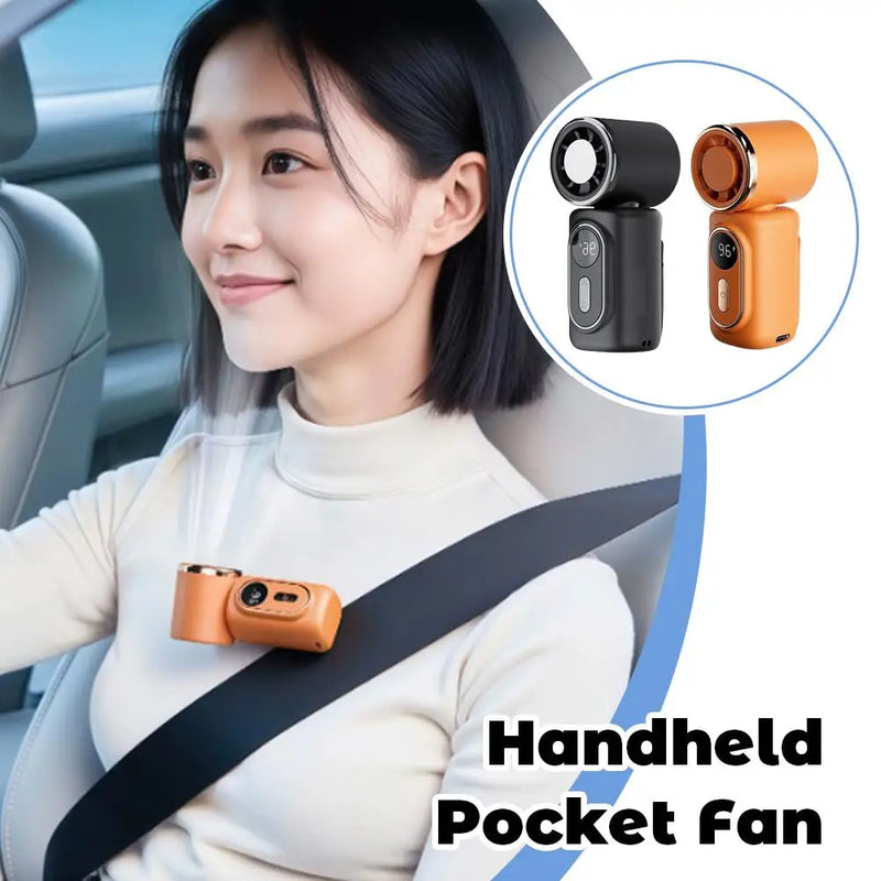 3-in-1 Rechargeable Mini Fan with Digital Display