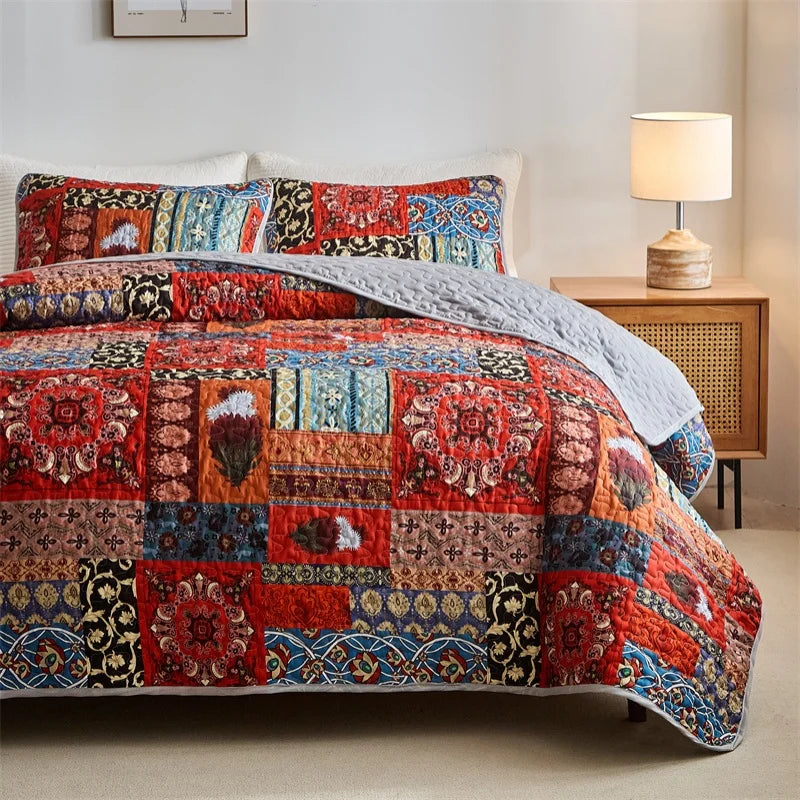 Quilted Bedspread Set with Matching Pillowcases