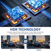 Futuristesblaue Kameramodul auf einer Platine, illustriert HDR-Technologie für Nachtsicht-Aufzeichnungsgeräte.