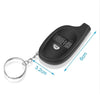 Black digital tire pressure gauge with an LCD display and a metal keyring.