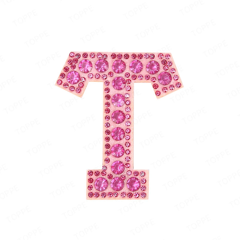 Pearl Rhinestone Letter Patches – Iron-On 3D DIY Embellishments