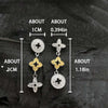Two-Tone Clover Stud Earrings