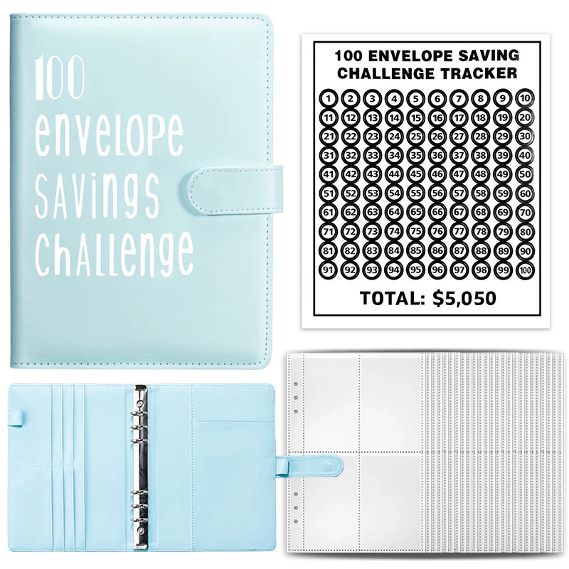 A5 Cash Savings Challenge Binder with 100 Envelopes