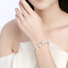 925 Sterling Silber Herzschlüssel Anhänger Armband