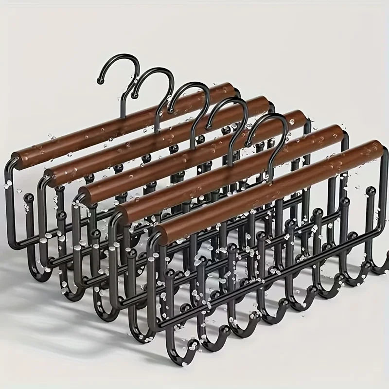 Wall-Mounted Metal Coat Rack with 8 Hooks
