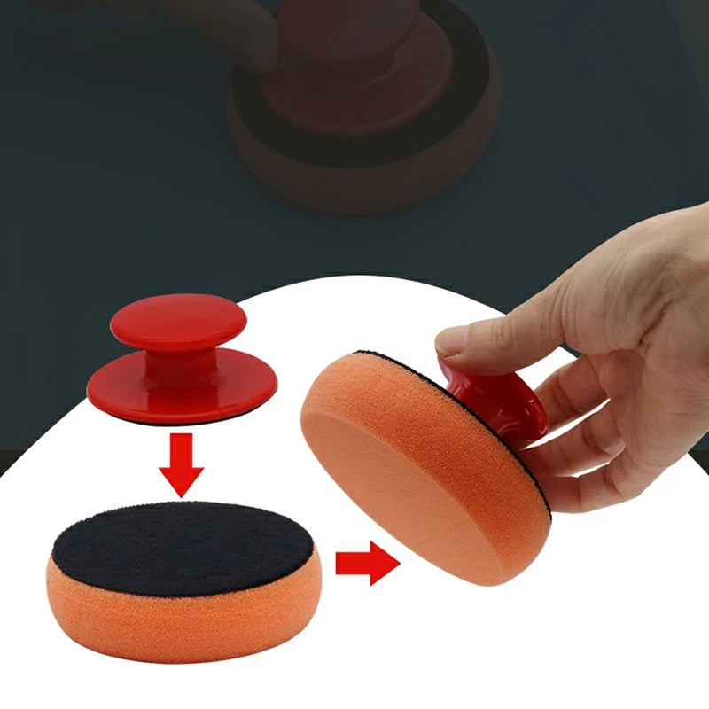 Ergonomic Car Wax Applicator with Replaceable Foam Pads