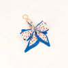 Chic Silk Bow Keychain with Ribbon Charm