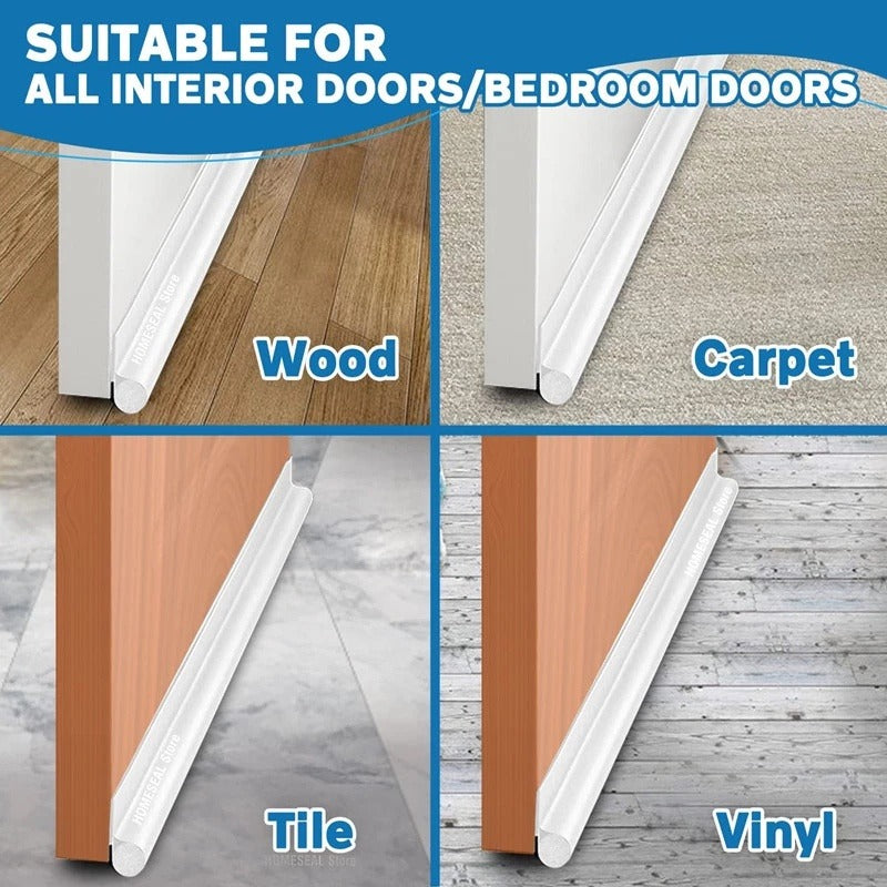 Adjustable Door Bottom Seal Strip Draft Stopper with Acoustic Foam
