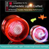 Transparent red crystal yo-yo with a smooth spin and anti-drop design featuring a hexagonal pattern.