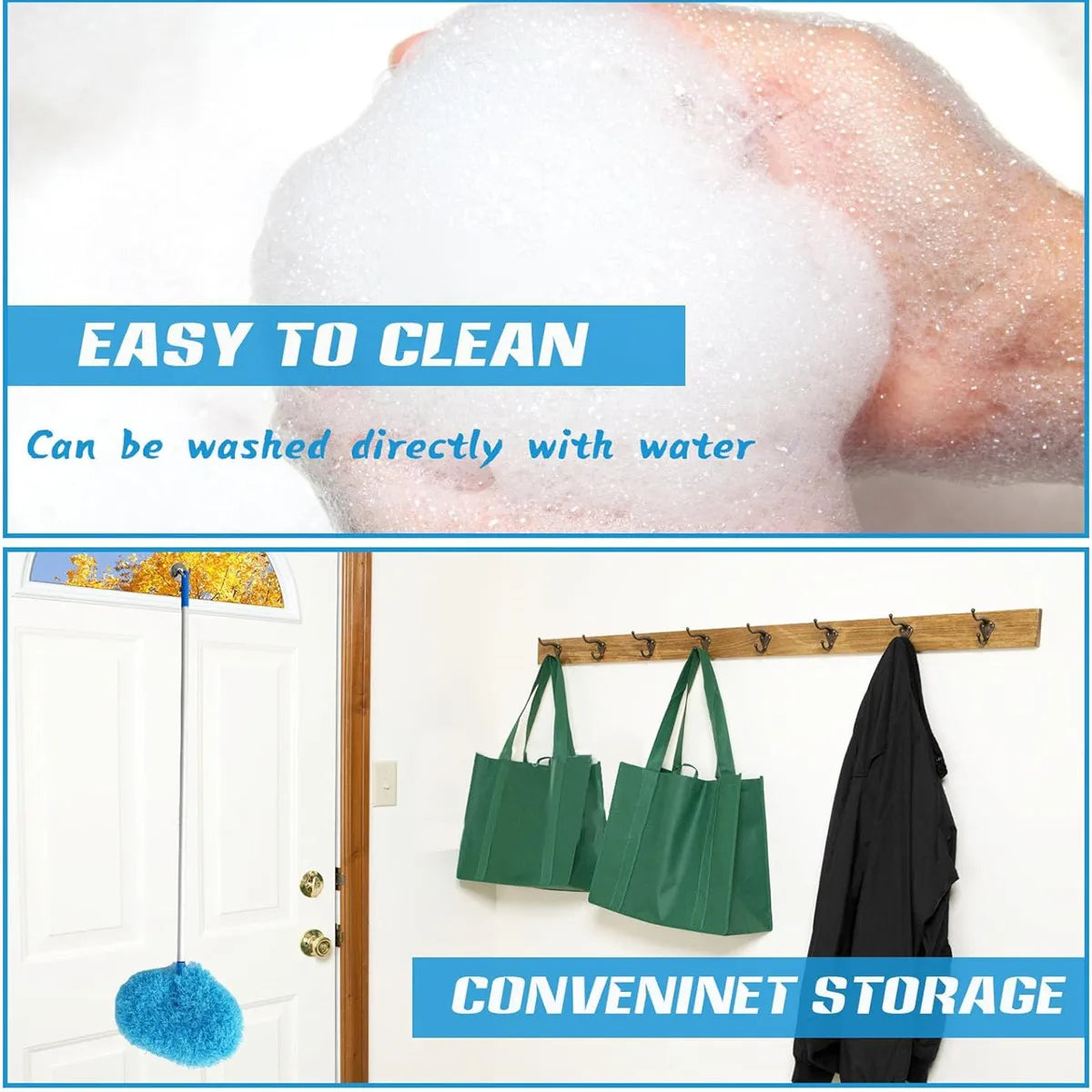 Ceiling Fan Cleaner with Extendable Pole and Microfiber Head