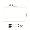 A5 size flexible magnetic dry erase board with two magnetic strips