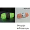 Spool of G007 Orange glow-in-the-dark polyester yarn for knitting and crochet