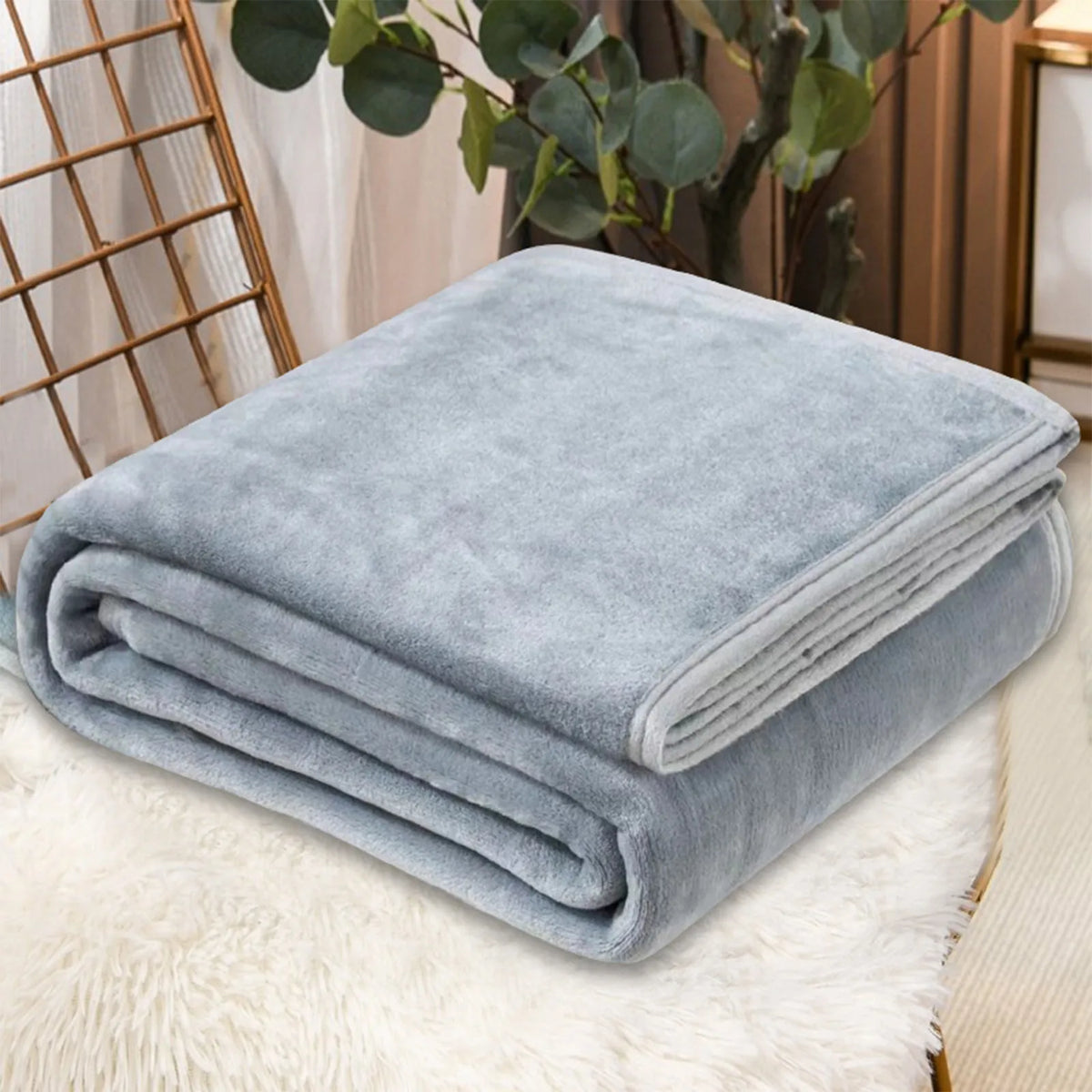 Cozy Coral Fleece Throw Blanket